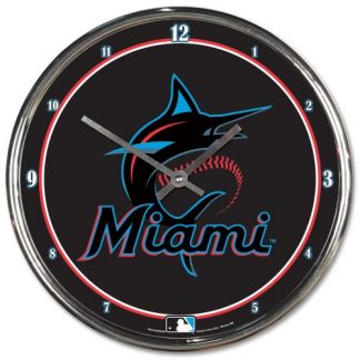 Miami Marlins Chrome Team Clock
