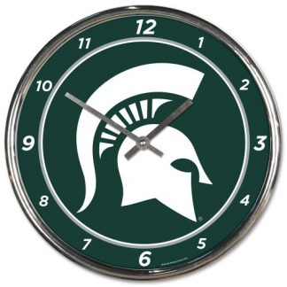 Michigan State University Chrome Team Clock