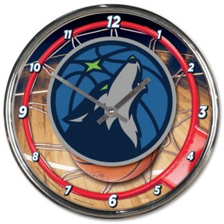 Minnesota Timberwolves Chrome Team Clock
