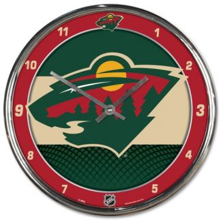 Minnesota Wild Chrome Team Clock