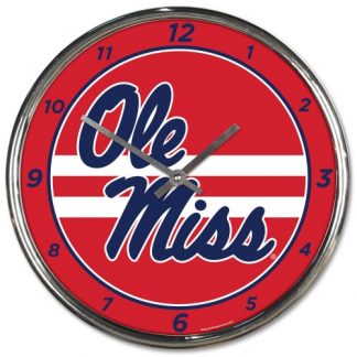 Mississippi University Chrome Team Clock