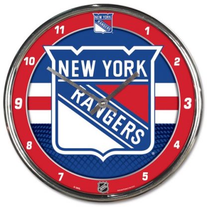 New York Rangers Chrome Team Clock