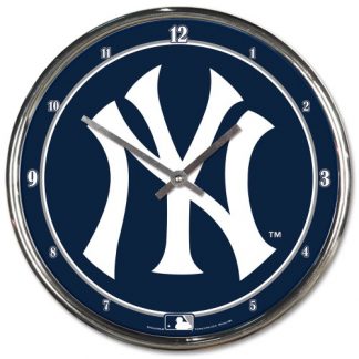 New York Yankees Chrome Team Clock