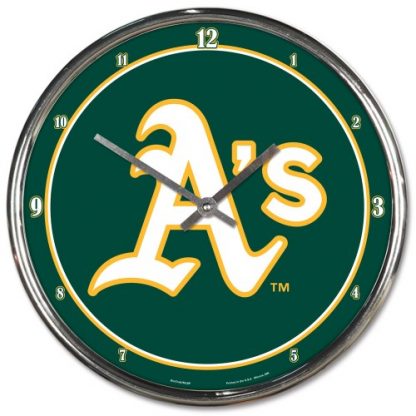 Oakland Athletics Chrome Team Clock