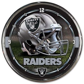 Oakland Raiders Chrome Team Clock