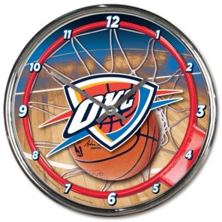 Oklahoma City Thunder Chrome Team Clock