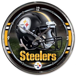 Pittsburgh Steelers Chrome Team Clock