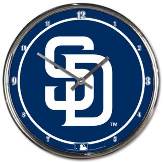 San Diego Padres Chrome Team Clock
