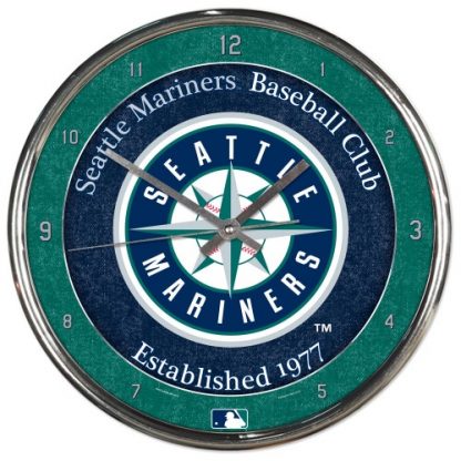 Seattle Mariners Chrome Team Clock