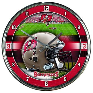 Tampa Bay Buccaneers Chrome Team Clock