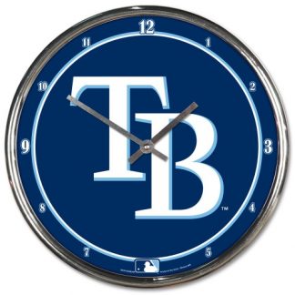 Tampa Bay Rays Chrome Team Clock