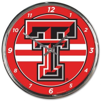 Texas Tech University Chrome Team Clock
