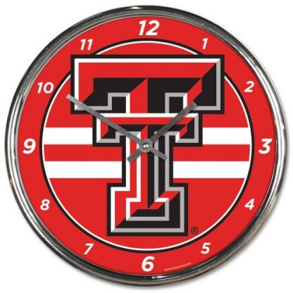 Texas Tech University Chrome Team Clock