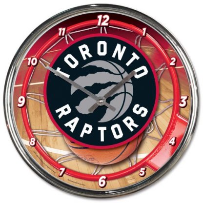 Toronto Raptors Chrome Team Clock