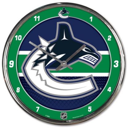 Vancouver Canucks Chrome Team Clock