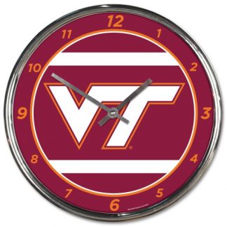 Virginia Tech Chrome Team Clock