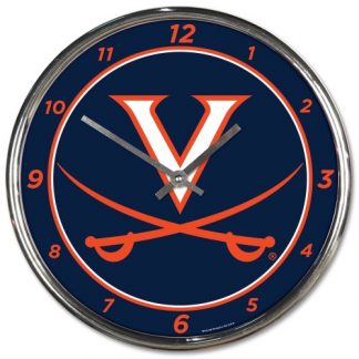 Virginia University Chrome Team Clock