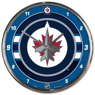 Winnipeg Jets Chrome Team Clock