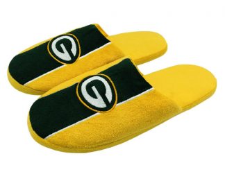 Green Bay Packers stripe slippers