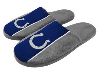 Indianapolis Colts stripe slippers