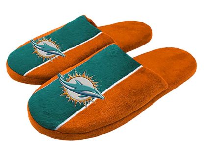 Miami Dolphins Stripe Slippers