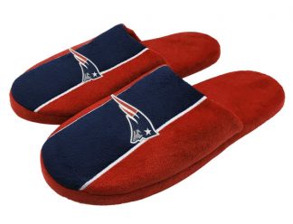 New England Patriots stripe slippers