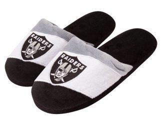 Oakland Raiders Colorblock Slippers