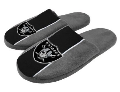 Oakland Raiders stripe slippers