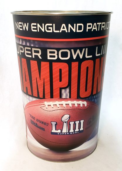 Patriots Super Bowl 53 Trash Can