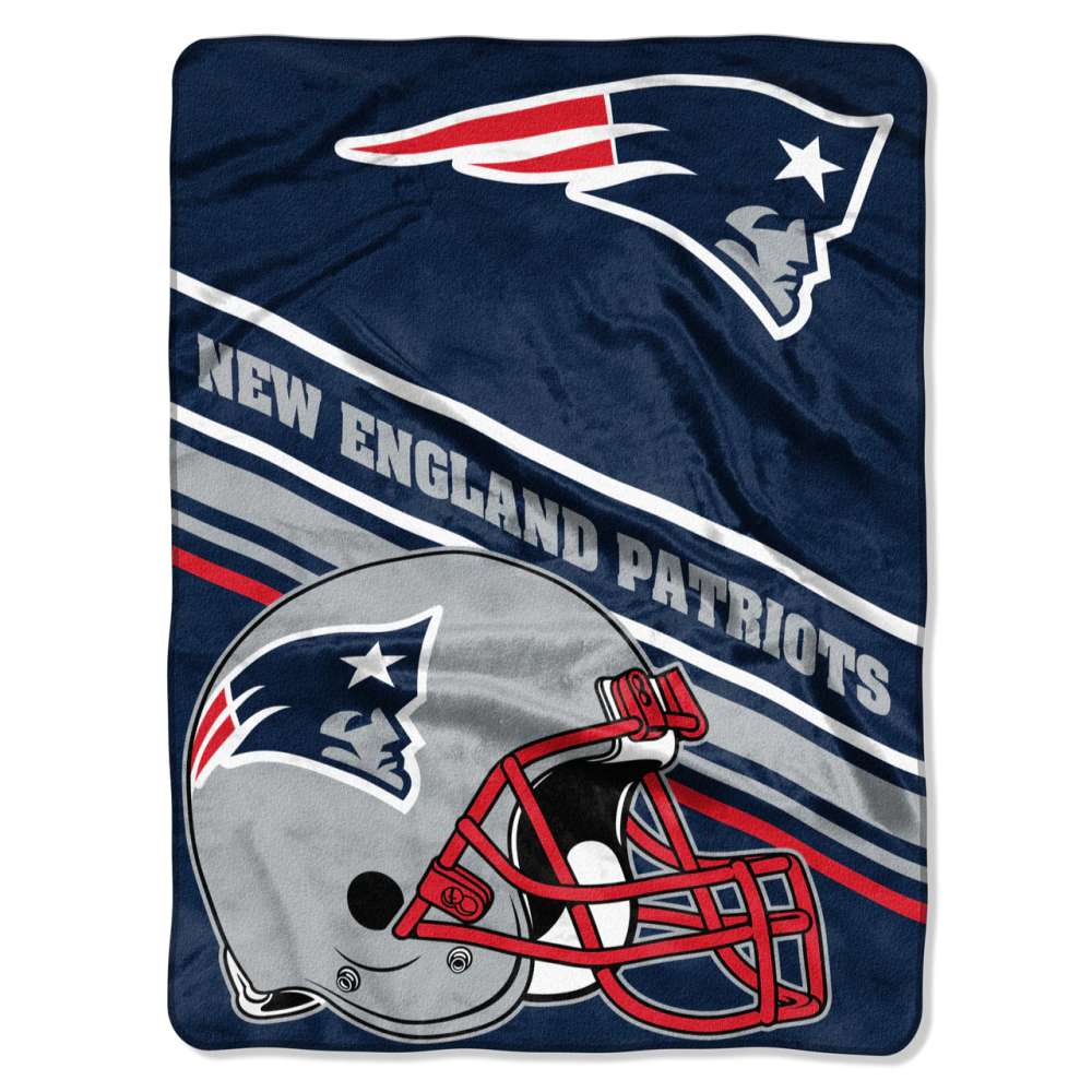 New England Patriots Blanket 60x80 Slant Design - SWIT Sports
