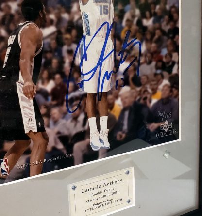 Carmelo Anthony Autographed 8x10