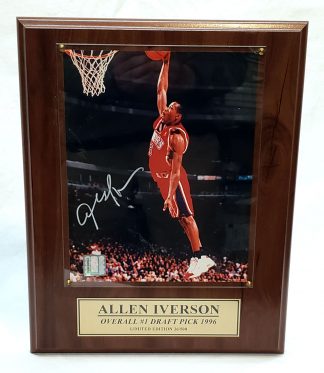 Allen Iverson Signed Photo Plaque