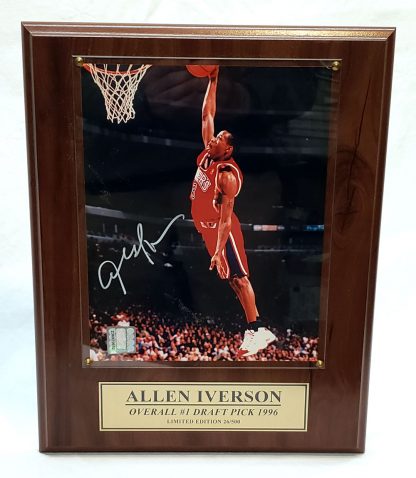 Allen Iverson Signed Photo Plaque