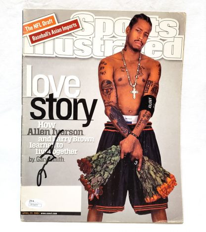 Allen Iverson Signed Slam Cover P75477