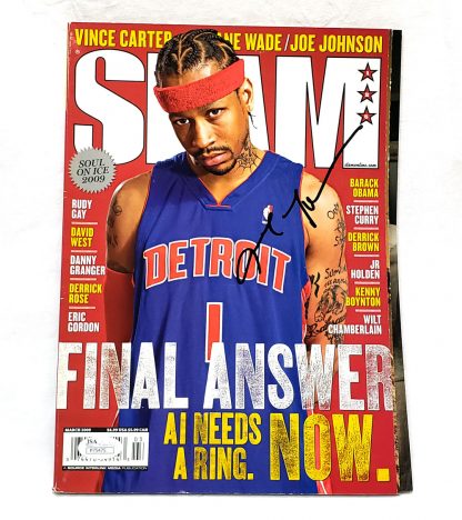 Allen Iverson Signed Slam Cover P75475