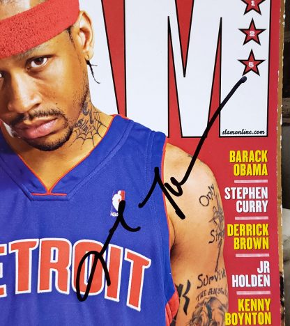 Allen Iverson Signed Slam Cover P75475