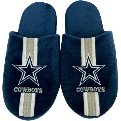 Dallas Cowboys Striped Team Slippers