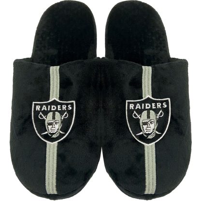 Las Vegas Raiders Striped Team Slippers