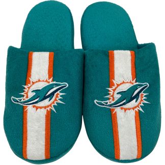 Miami Dolphins Striped Team Slippers