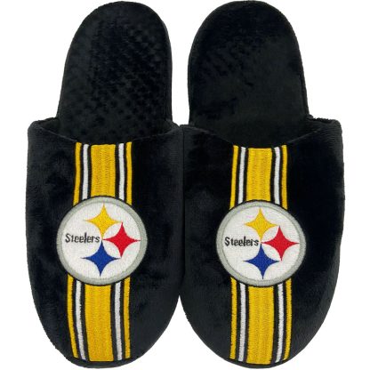Pittsburgh Steelers Striped Team Slippers