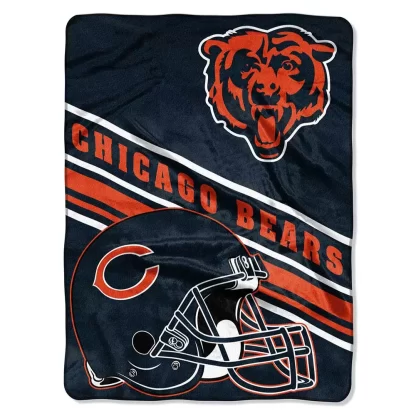 Chicago Bears Blanket 60x80 Slant Design