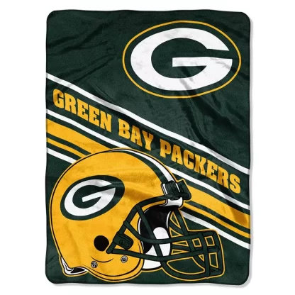 Green Bay Packers Blanket 60x80 Slant Design