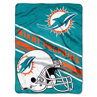 Miami Dolphins Blanket 60x80 Slant Design