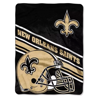 New Orleans Saints Blanket 60x80 Slant Design