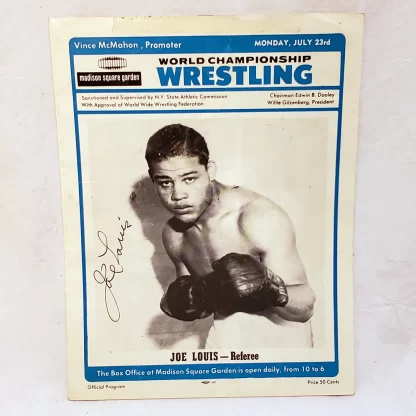 Joe Louis signed program 1