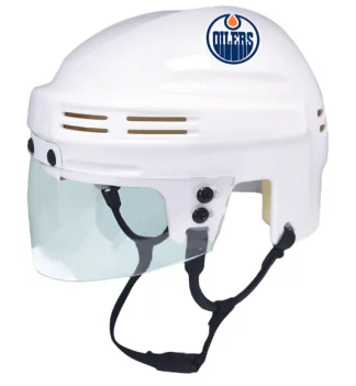 Edmonton Oilers White Mini Hockey Helmet