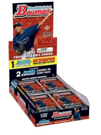 2009 Bowman Baseball Cards Factory Sealed Hobby Box (24 Packs/Box - 1 Auto/Box and Chrome Cards)