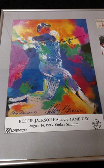 Autographed LeRoy Neiman's & Reggie Jackson & HOF Day at Yankee Stadium Fine Art Print - Image 4