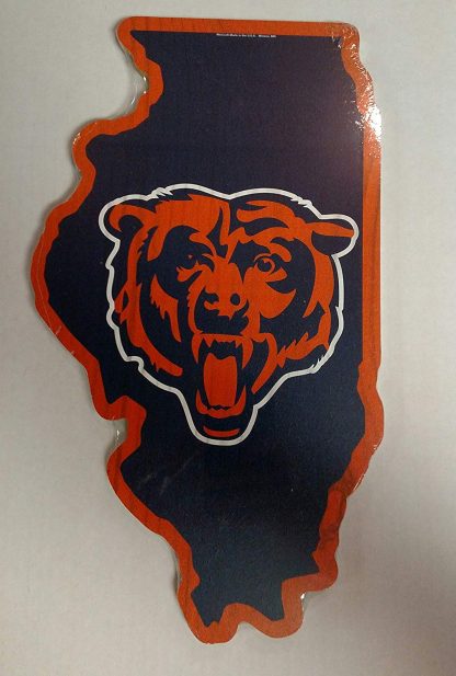 Chicago Bears NFL Licensed Wooden Indoor State Shape Sign