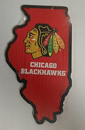 Chicago Blackhawks NHL Licensed Wooden Indoor State Shape Sign